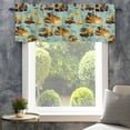 thumbnail image 4 of Construction Truck Farmhouse Short Window Curtain Valances, Cartoon Grips and Bulldozers Green Rod Pocket Kitchen Valances for Living Room Bedroom Bathroom Cafe 42" x 18", 4 of 8