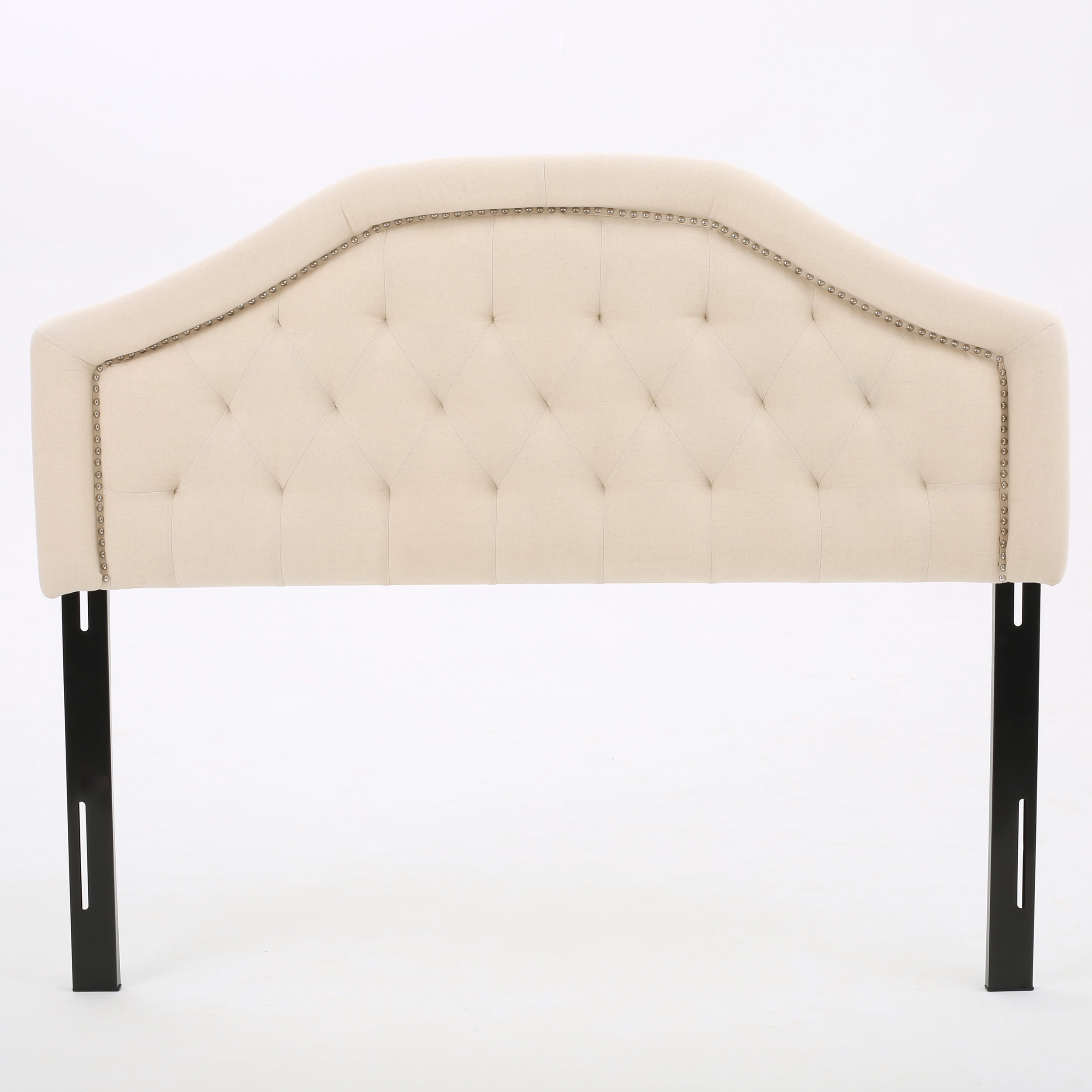 Noble House Kaitlin Beige Fabric Queen/Full Headboard