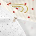 thumbnail image 3 of Meiyoeat Cute Strawberry Initial B Twin Duvet Cover, Gold Stripe Print Twin Bedding for Bedroom,2pcs,No Comforter, 3 of 5