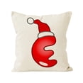 thumbnail image 2 of XWSHYW Almohadas y Fundas Funda de Almohada Navideña con 26 Letras, Funda de Almohada Decorativa para Sofá de Vacaciones, Funda de Cojín Estampada de Lino con Borde, 2 of 5