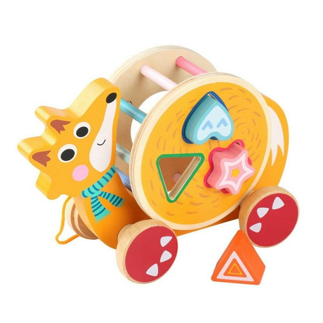 Juguete para Arrastrar Caracoles, Galardonado Juguete de Madera para Niños con Clasificador de Formas y Cordón.