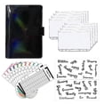 thumbnail image 1 of A6 Binder Budget Planner Notebook Covers Folder Size 6 Hole Pockets, 1 of 5