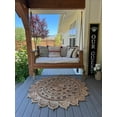 thumbnail image 6 of Hauteloom Longville Jute Living Room, Bedroom Area Rug - Natural Fiber - Beige - 8'-Round, 6 of 7