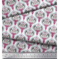 thumbnail image 3 of Soimoi polyester Crepe Fabric Moroccan Damask Print Fabric by the Yard 42 Inch Wide, 3 of 3