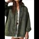 thumbnail image 1 of Chaqueta Vaquera Urbana para Mujer: Chaqueta Vaquera Estilo Boyfriend, Holgada, de Larga y con Botones Al Frente. Verde M, 1 of 7