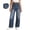 Dark Blue wide leg high waist jeans a1, variant on Cagogo Women Wide Leg High Waisted Jeans Distressed Casual Long Pants Flowy Workout Lounge Trousers with Pockets Fashion Beachwear Clothes, Black XL