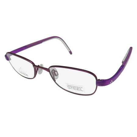 New Adidas A002 Unisex/Boys/Girls/Kids Designer Full-Rim Purple / White Children Kids Steel Contemporary Frame Demo Lenses 45-18-130 Eyeglasses/Eyewear
