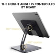 thumbnail image 4 of Adjustable Carbon Steel Tablet Stand - Foldable Ergonomic Metal Holder for 4-13.3 Inch Devices, 4 of 5