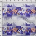 thumbnail image 4 of oneOone Georgette Viscose Royal Blue Fabric Asian Floral With Texture Sewing Material Print Fabric By The Yard 42 Inch Wide, 4 of 4