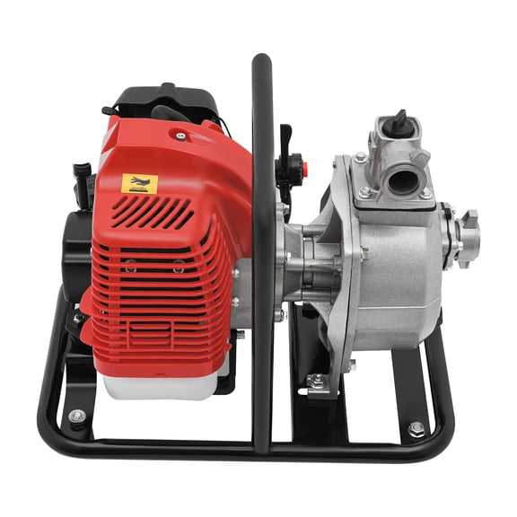 43CC 1.7hp Hand-Pulled 2-Stroke Engine Water Pump Portable 1.25KW Gas Powered Gasoline Black Red Water Pump Garden Water Transfer Irrigation Pump