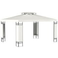 thumbnail image 2 of Outsunny 10' x 13' Patio Gazebo, Double Roof Outdoor Gazebo Canopy Shelter with Screen Decorate Corner Frame, for Garden, Lawn, Backyard and Deck, Cream White, 2 of 9