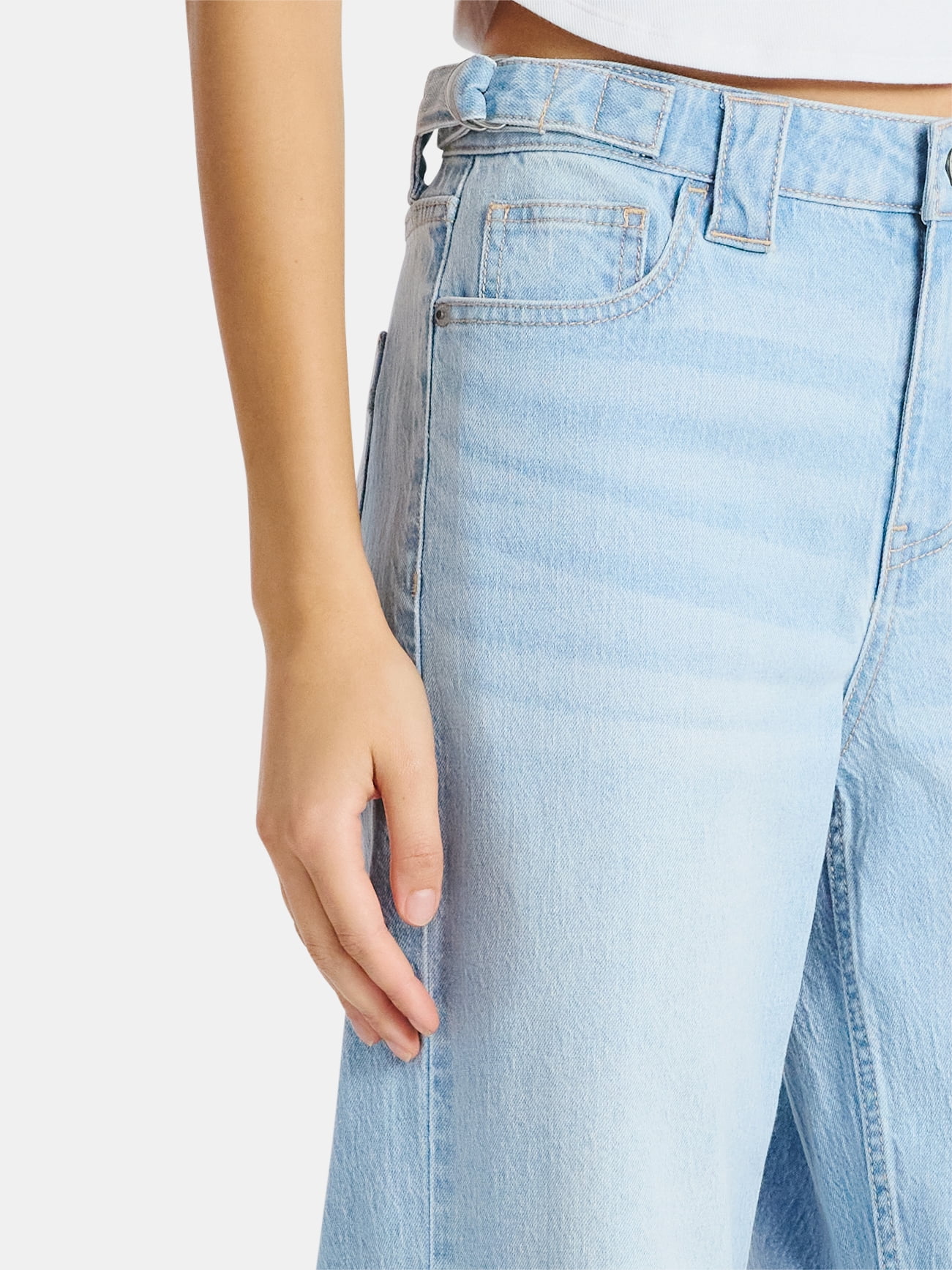 No Boundaries Baggy Carpenter Wide Leg Jeans, 32” Inseam, Women’s Sizes 00-20