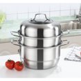 thumbnail image 1 of Stainless Steel Steamer Thicken Pot with Lid for Kitchen Cooking, 1 of 8