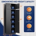 thumbnail image 4 of BESFUR Metal Storage Cabinet 87" H,Tall Locking Storage Cabinets with Top Cabinet and 4 Adjustable Shelves for Home Office, Garage,School, Apartment, Warehouse, Utility Room，Black, 4 of 8