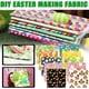 thumbnail image 1 of Xihbxyly Cuadrados de Tela de Conejito de Pascua, Patrones Primaverales, Estampados de Zanahorias y Huevos, Manualidades, Decoraciones Navideñas, Envoltura de Regalos, Tamaño 25 X 25 Cm, Juego de 10, 1 of 2