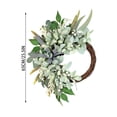 thumbnail image 3 of Artificial Wreaths for Front Door,25.5 Inch Hydrangea Door Wreath with White Berries,Frontdoor Spring Flower Wreath for Porch,Indoor Outdoor Wall Decor, 3 of 6