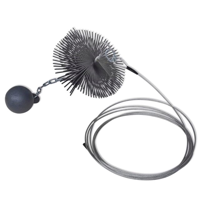 Cepillo de limpieza de chimenea VidaXL duradero con alambre de acero de 25 cm