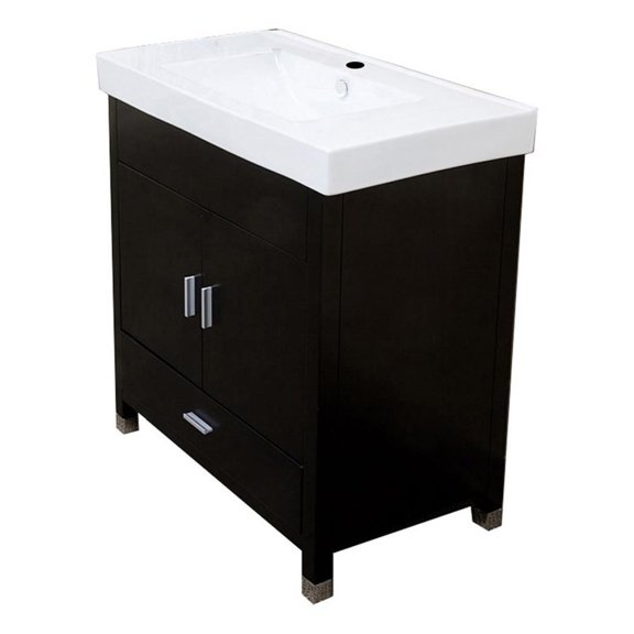 Bellaterra Home 31.5 in Single sink vanity-wood-black