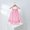 Pink, variant on HOMADLES Toddler Girls Dress Mesh Cotton Crewneck Sleeveless Mesh Bow Print Thin Lightweight Casual Dress Blue 4 T