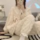 thumbnail image 2 of Conjunto de pijamas de invierno para mujer, ropa de dormir cálida de Navidad, conjunto de dos piezas de talla grande, 2 of 4