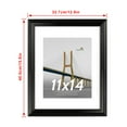 thumbnail image 6 of Scholartree 2PACK 11x14 Picture Frame , Display Photo 11x14 Matted to 8x10 Wall Frame Frame, Black, 6 of 8
