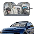 thumbnail image 2 of Xixirimido Car Windshield Sun Shade Universal Fit for SUV Truck Sedan Auto Front Window Sunshade Sun Visor Block UV Rays Keep Cool Car Accessories, Dachshunds Baseball, 2 of 8