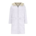 thumbnail image 5 of Fengactive Women's 2025 Winter Fashion Clothes Oversized Plush Warm Long Coats Jackets Hood Zip Outerwears, 5 of 7