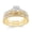 Vermeil, variant on Solitaire Bridal Ring Set for Women 1.00 Carat Round Cut Lab Grown Diamond Engagement Wedding Rings in 14K White Gold Plated 925 Sterling Silver Jewelry Size-10