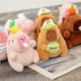 thumbnail image 4 of Cute Doll Capybara Plush Keychain Stuffed Guinea Pig Simulation Capibara Soft Doll Plush Gift Animal Capy Anime Fluffty Toy style2, 4 of 6
