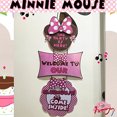 thumbnail image 2 of Alemon Minnie Mouse Fiesta de Cumpleaños Bienvenida Percha Puerta Poster Banner Alemon Alemon, 2 of 2