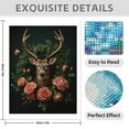 thumbnail image 3 of Diamond Art Kit for Adults, Deer Floral Wreath Roses Elegance Diamond Painting for Adults Beginners, DIY Diamond Art Painting Kits, 5D Diamond Painting Crafts for Home Decor 12x16 Frameless, 3 of 7