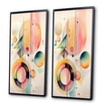 thumbnail image 3 of Designart "Minimalist Multi-Shape Art in Pastel II" Abstract Minimalism Framed Wall Art Set Of 2 - Pink Geometric Framed Canvas Set For Living Room Decor, 3 of 6