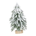 thumbnail image 1 of Árbol de Navidad flocado, adorno de cedro, árbol en miniatura, árbol de Navidad artificial vintage con Nieve Blanca Talla M, 1 of 9