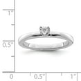 thumbnail image 4 of White Sterling Silver Ring Band Diamond Diamond-cut Round Clear, 4 of 4