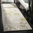 thumbnail image 3 of SAFAVIEH Soho Mable Floral Wool Area Rug, Light Grey, 3'6" x 5'6", 3 of 9
