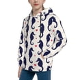 thumbnail image 2 of Pofeuu Seahorses and Hearts Print Kids Pullover Hoodies Warm Thick Hooded Sweatshirt with Packet for Boys Girls-X-Large, 2 of 6