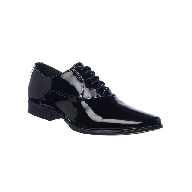 Zapatos Oxford Para Hombre De Vestir Formales Lisos Charol Negros 034C13 negro 27 Incógnita 034C13