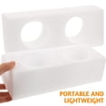 thumbnail image 4 of White EPE Pearl Wool Multihole Cup Holder Beverage Packing Stand for Storage Picnic 2pcs, 4 of 9