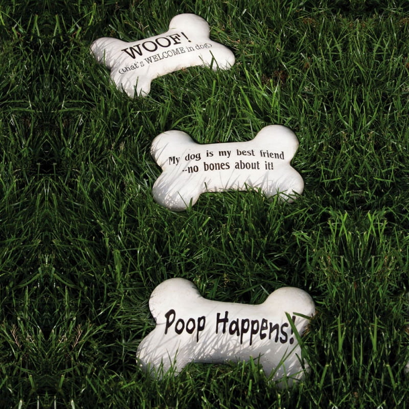 Evergreen Flag & Garden Dog Bone Garden Stepping Stone (Set of 3