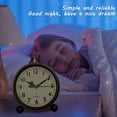thumbnail image 5 of Battery Alarm Clock,Vintage Retro Alarm Clock with Night Light ,Super Silent, Non Ticking Analog Small Table Clock for Bedroom ,Bedside, Desk,Shelf - style:style1, 5 of 6