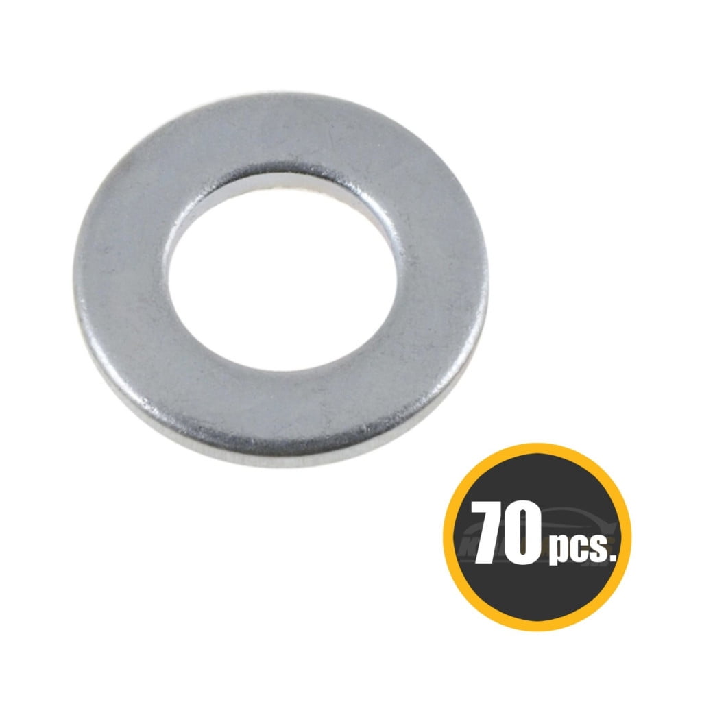 KarParts360 Washers | Steel | Zinc Plated, Natural | Flat Type | M8 Callout Size | 8 Millimeters Inside Diameter