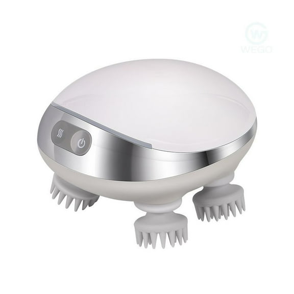 Scalp Massager With Hot Compress And Red Light Therapy, Waterproof Electric Head Massager For Relaxation, Portable Rechargeable For Stress Relief And Deep Cleansing, Gift Idea