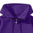 thumbnail image 5 of JSheng Men's Oversized Hoodies Pullover Long Sleeve Drawstring Sweatshirt with Pocket Fall Winter Casual Solid Loose Sweatshirts Z-Purple L, 5 of 5