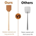 thumbnail image 2 of Trianu Fly Swatter Leather Fly Swatter Manual Fly Swatter with Wood Handle Rustic Bug Swatter for Flies Bees Mosquitoes Outdoor Indoor Garden Supplies, Brown, 2 of 7
