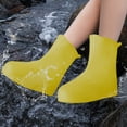thumbnail image 5 of DODAMOUR Silicone Rain Shoe Covers for Kids, Anti-Slip Wear-Resistant and Portable Waterproof Shoe Covers, Kid Shoe Covers for Outdoor Home Travel Rain Boots (Yellow, S), 5 of 6