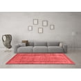 thumbnail image 3 of Ahgly Company Machine Washable Indoor Square Abstract Red Modern Area Rugs, 7' Square, 3 of 4