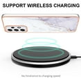 thumbnail image 2 of SaniMore for Samsung Galaxy A53 5G 6.5" 2022 Case with Wireless Charging Shockproof TPU Backplane Glitter Marble Pattern Fashion Design Anti-drop Anti-fingerprint Skin-feel Cover, White, 2 of 5