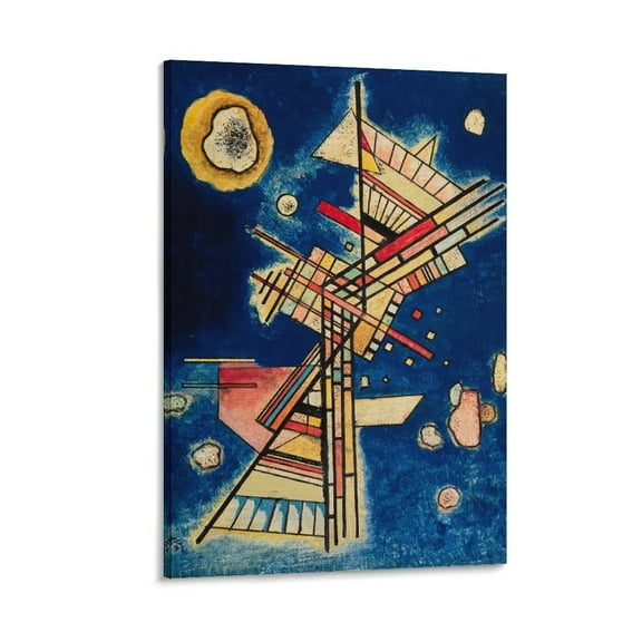 Dark Freshness (1927) by Wassily Kandinsky Painting Poster Canvas Wall Art Prints Poster Gifts Photo Picture Painting Posters Room Decor Home Decorative 24x36inch(60x90cm)