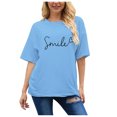 thumbnail image 1 of T-Shirts de Compression à Manches Courtes pour Femmes, Col Rond, Imprimé Lettre, Manches Longues, Automne, 1 of 7