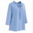 thumbnail image 4 of Blusa George para Mujer, Manga 3/4 Azul Talla Eg, 4 of 4